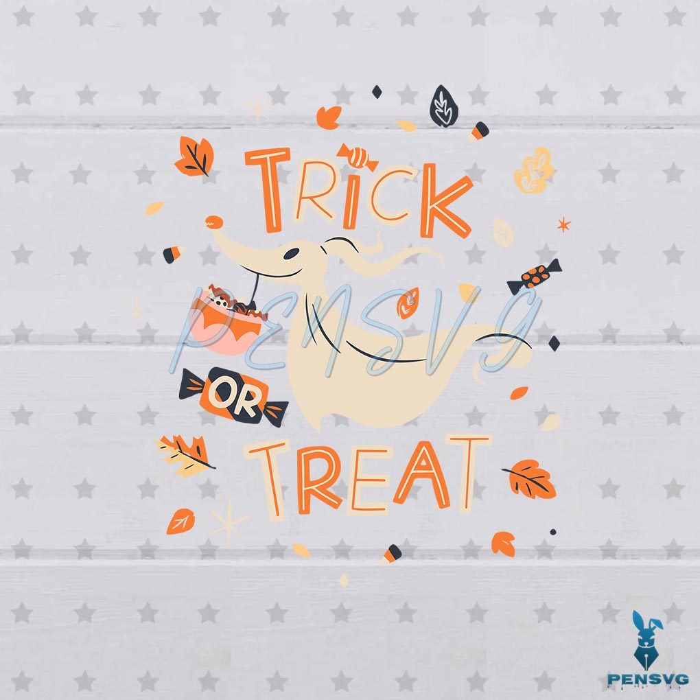 Zero The Nightmare Before Christmas Trick Or Treat SVG File